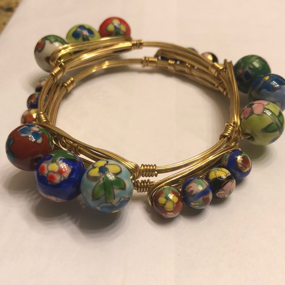 Set Of 2 Multi-Color Wrapped Bracelets - image 1